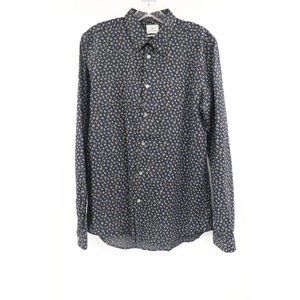 Paul Smith Navy Floral Casual Button Down Shirt
